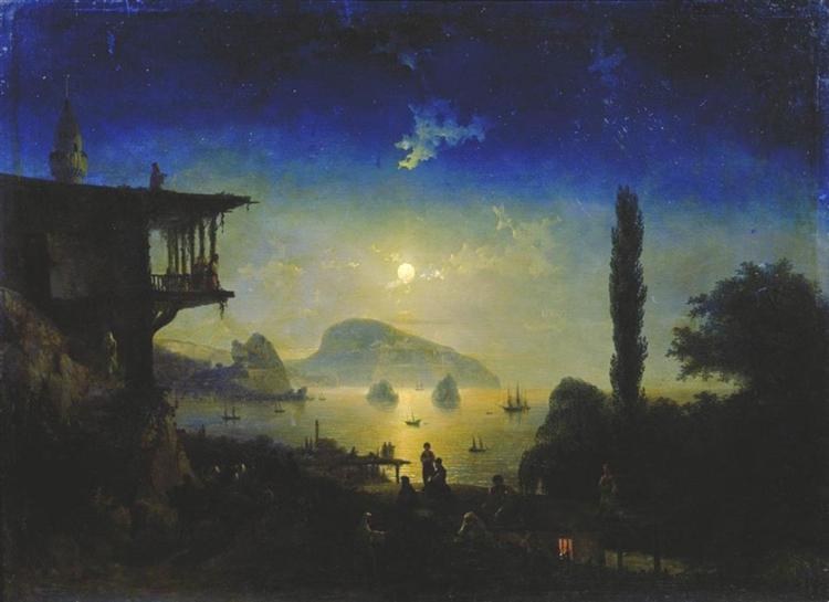 Лунная ночь в Крыму. Гурзуф, 1839