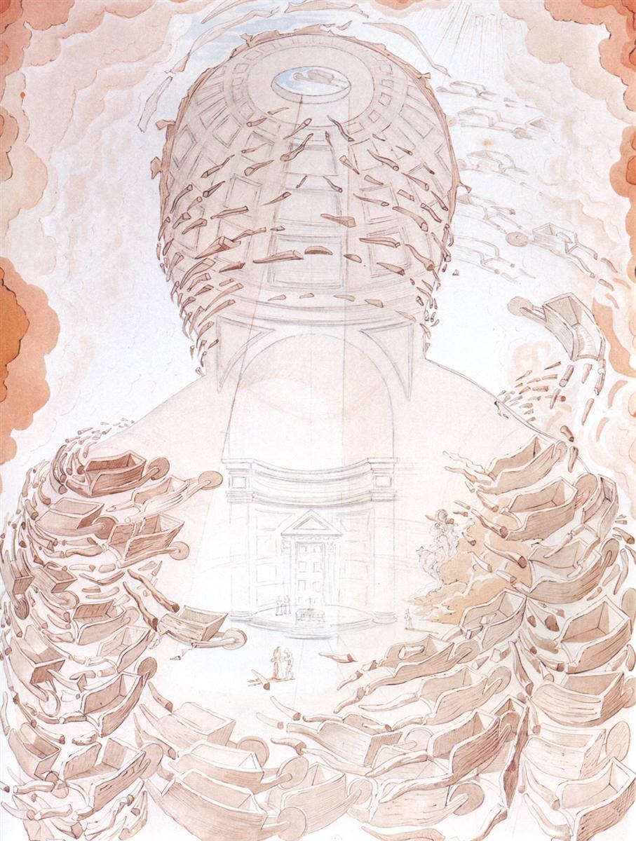 Тачка (Пантеон, образованный искривленными тачками), 1951