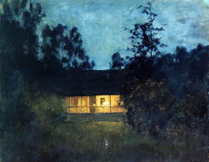 На даче в сумерки. 1890-е