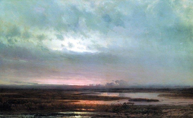 Закат над болотом. 1871