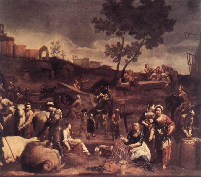 Деревенская ярмарка, 1709