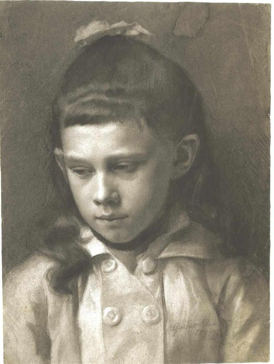 Портрет девушки со слегка повернутой влево головой, 1879