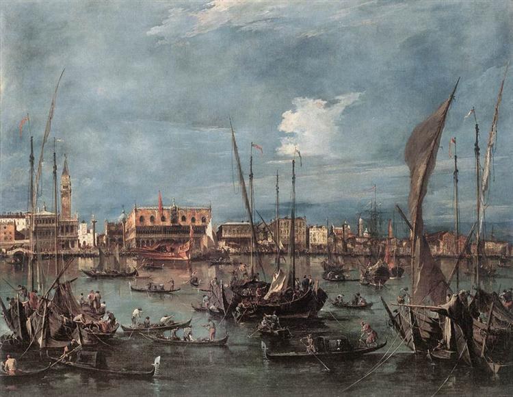 Моло и Рива дельи Скьявони из Бачино ди Сан-Марко, 1760