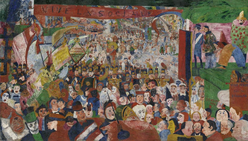 Въезд Христа в Брюссель в 1889 году.