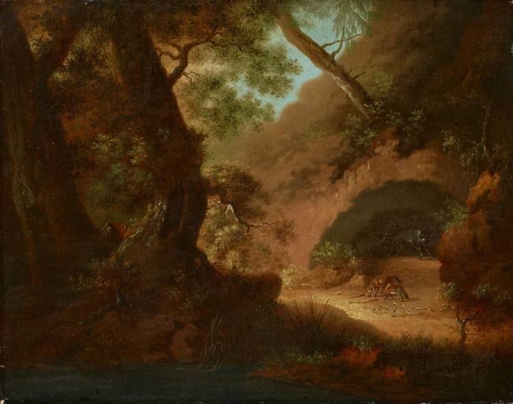 Волки в лесу перед пещерой, 1798