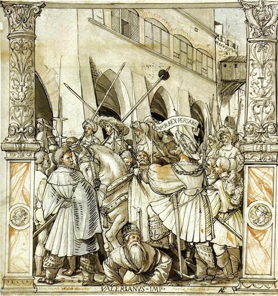 Унижение императора Валериана персидским царем Сапором, 1521