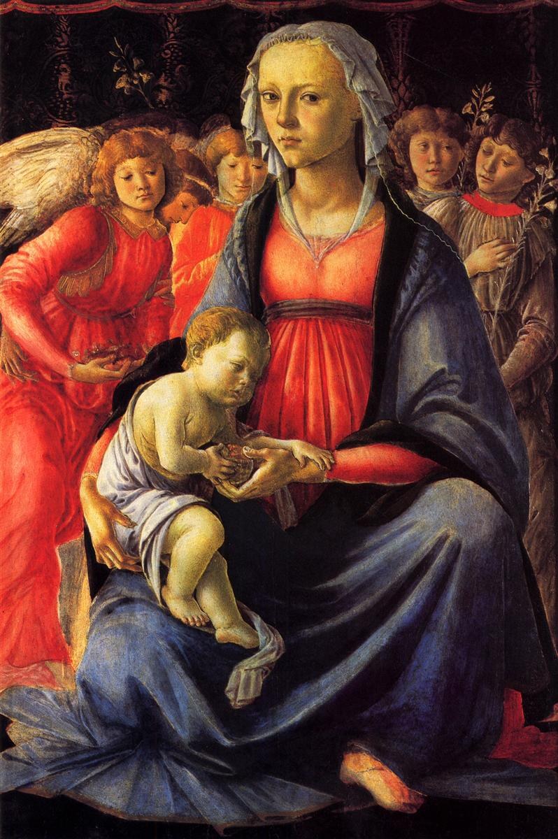 Богоматерь с Младенцем в окружении пяти ангелов, c.1470