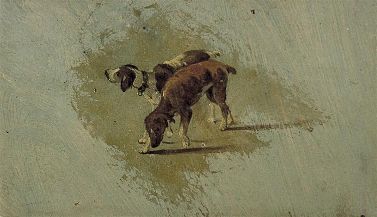 Две собаки, 1899