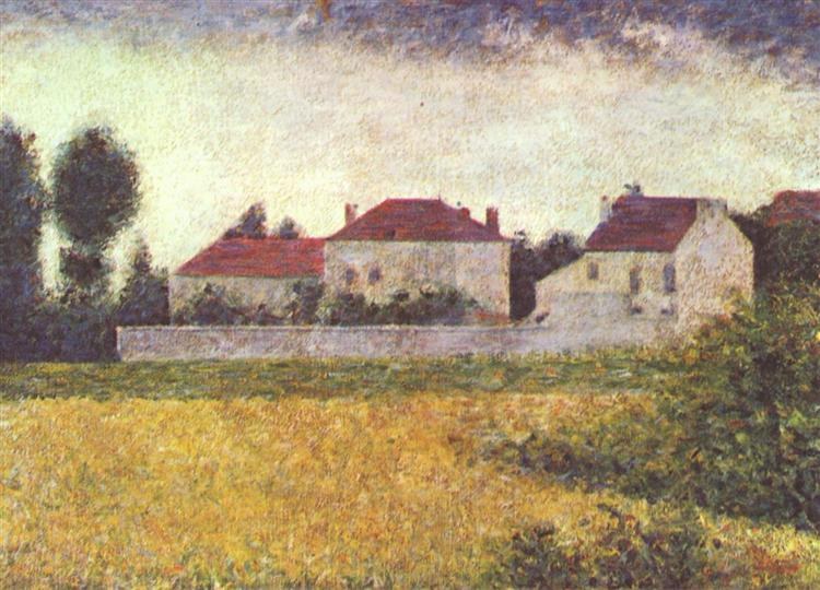 Белые дома, Виль д'Авре, 1882 - Жорж Сёра