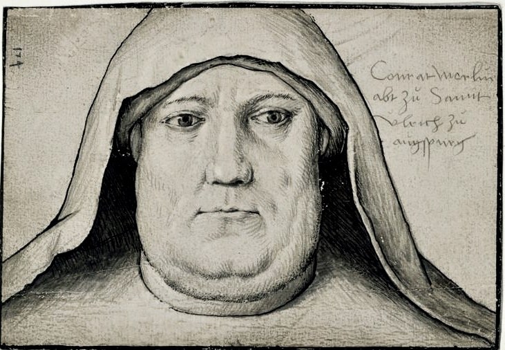 Конрад Мерлин, бенедиктинский аббат Ортизеи и Афры, Аугсбург, 1500