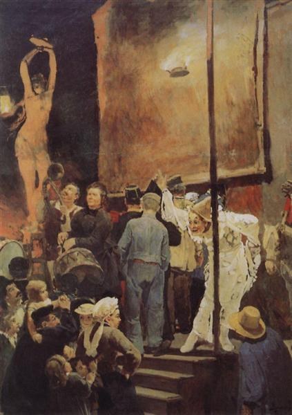Акробаты (На празднике под Парижем), 1877 - Виктор Васнецов