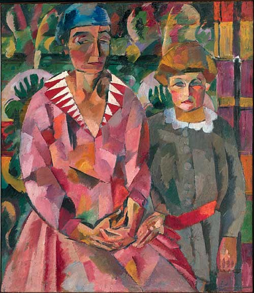 Портрет жены и дочери художника, 1915 - Аристарх Лентулов