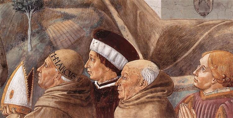 Проповедь птицам и благословение Монтефалько (фрагмент), 1452
