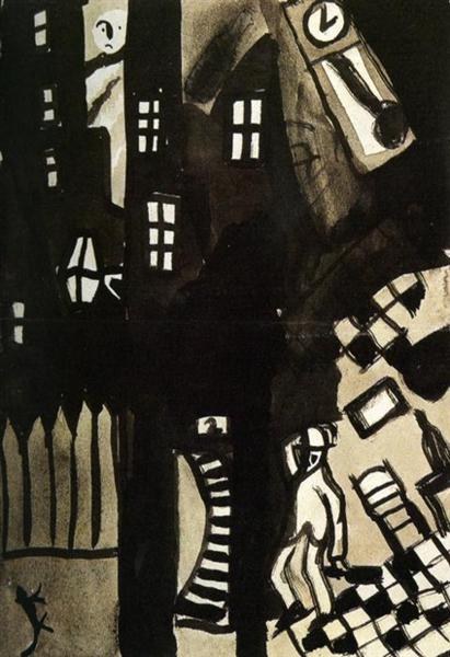 Мадрид. Пьяный мужчина, 1922