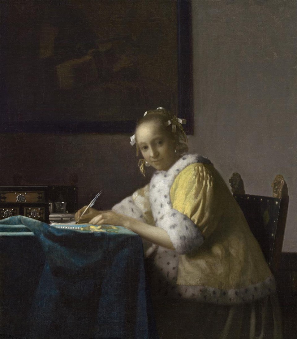 Пишущая дама, c.1665 - c.1666 - Иоганнес Вермеер