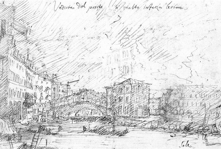 Большой канал у моста Риальто, c.1725