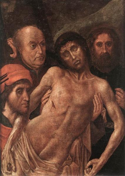 Диптих ниспослания (Малое осаждение, левая створка), c.1480