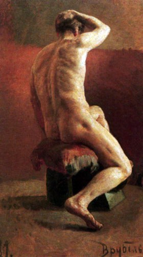 Обнаженный мужчина, c.1882 - Михаил Врубель