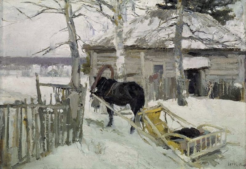 Зимой