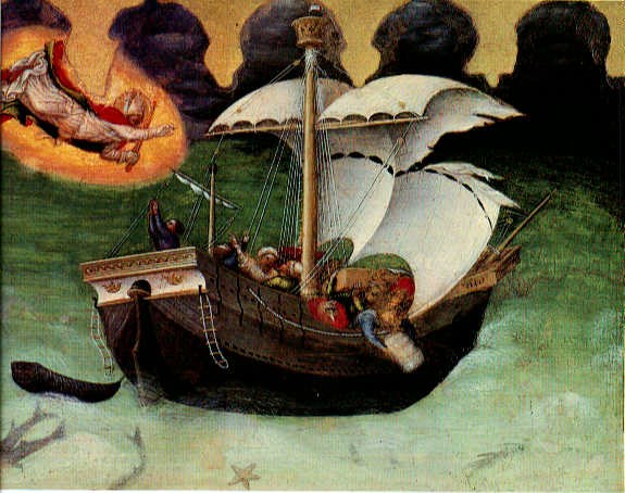 Алтарь Кваратези, Святой Николай спасает корабль, потерпевший крушение, 1425