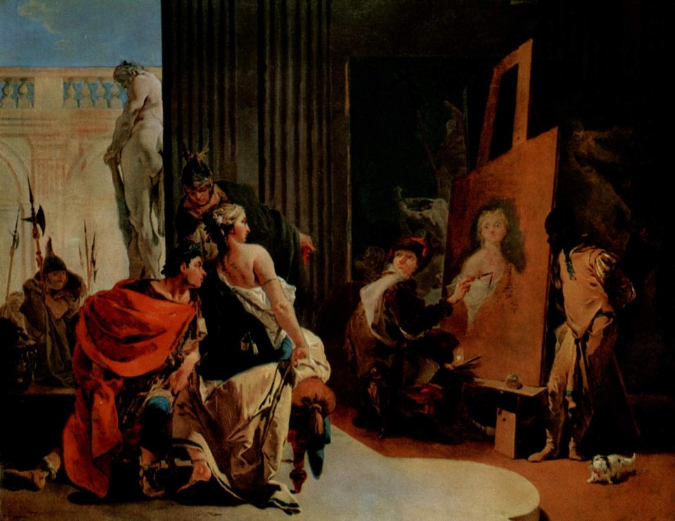Александр Македонский и Кампаспа в мастерской Апеллеса, c.1725 - c.1726