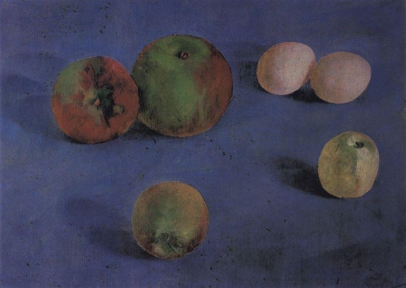 Натюрморт. Яблоки и яйца. 1921