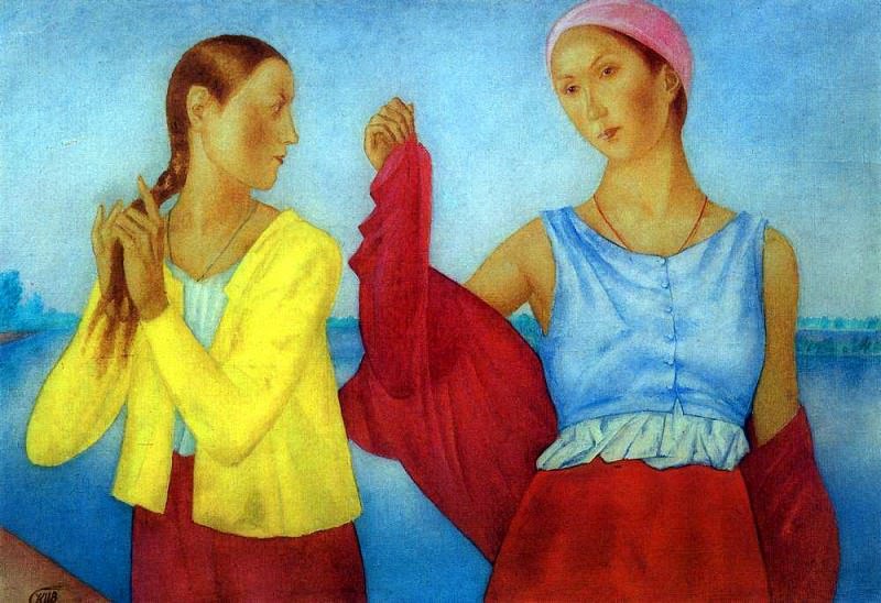 Две девушки. 1915