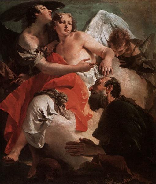 Авраам и три ангела, c.1730