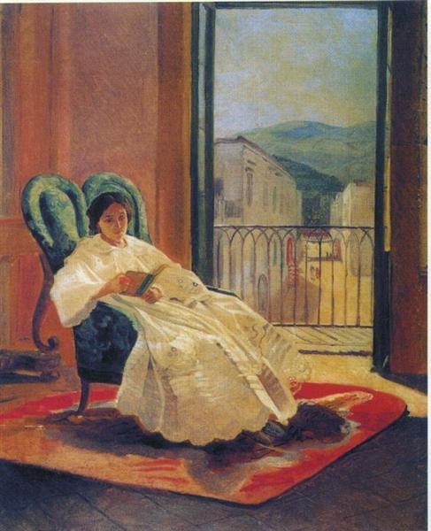 Портрет жены художника Анны Ге, 1858 - Николай Ге