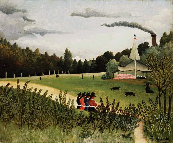 Парк с фигурами, c.1895