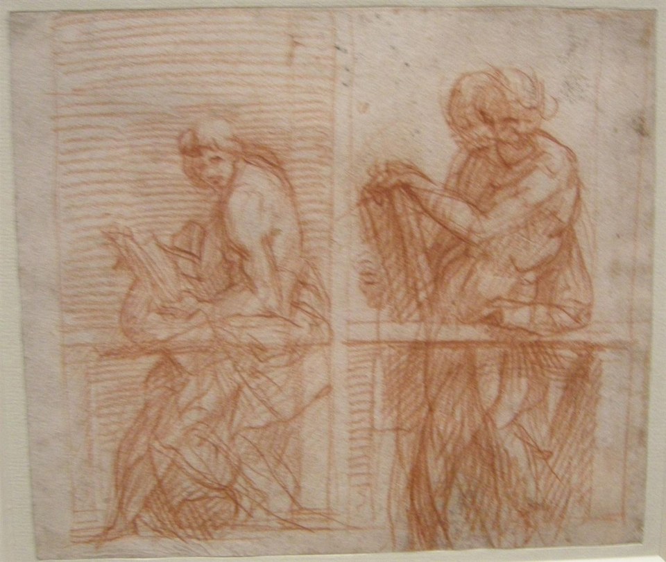 Этюд фигур за балюстрадой, c.1522