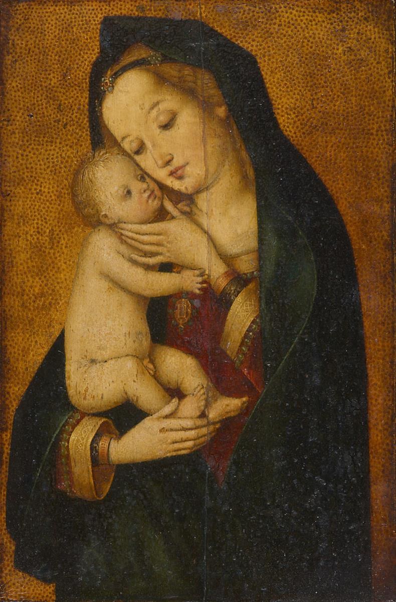 Мария, ласкающая ребенка, c.1499