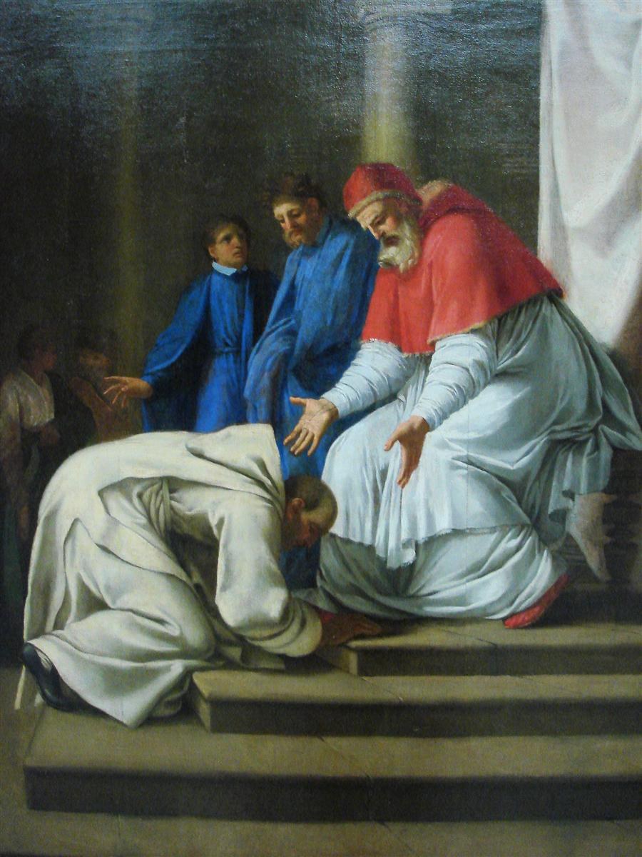 Святой Бруно у ног Папы Урбана II, 1645 - 1648 - Эсташ Ле Сюёр