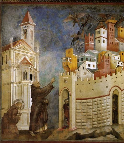 Изгнание демонов в Ареццо, 1297 - 1299 - Джотто
