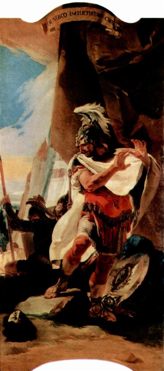 Ганнибал смотрит на голову Гасдрубала, c.1725 - c.1730