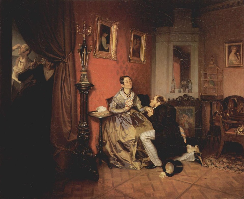 Трудная невеста, 1847 - Павел Федотов