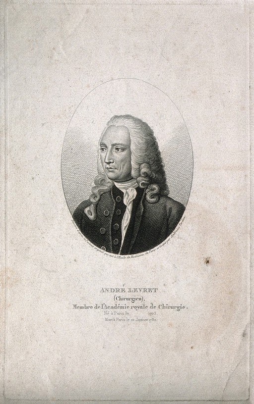 Андре Леврет. Пунктирная гравюра А. Тардье по Ж. Б. С. Шардену, 1746 г.