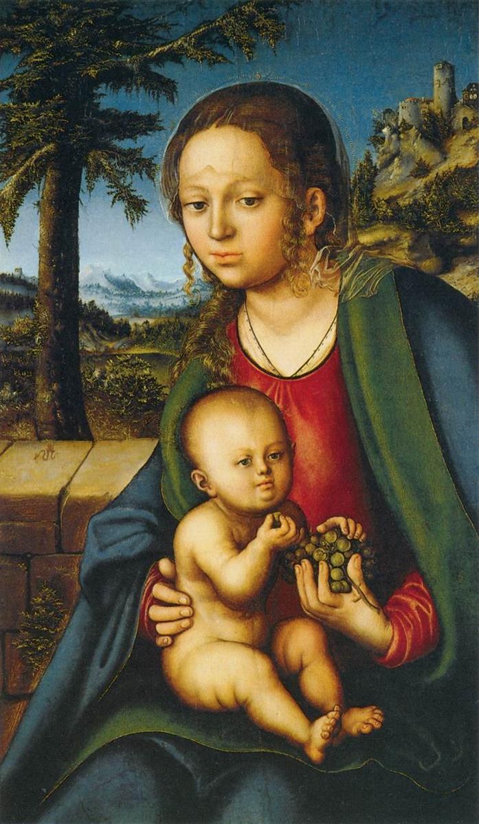 Богоматерь с младенцем и гроздью винограда, 1509 - 1510