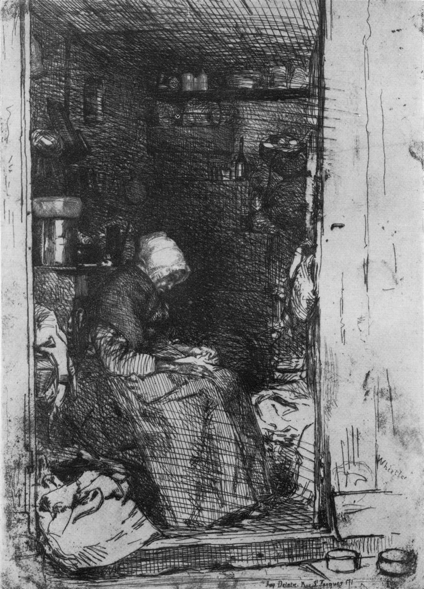 Старуха в лохмотьях, 1858 - Джеймс Макнил Уистлер