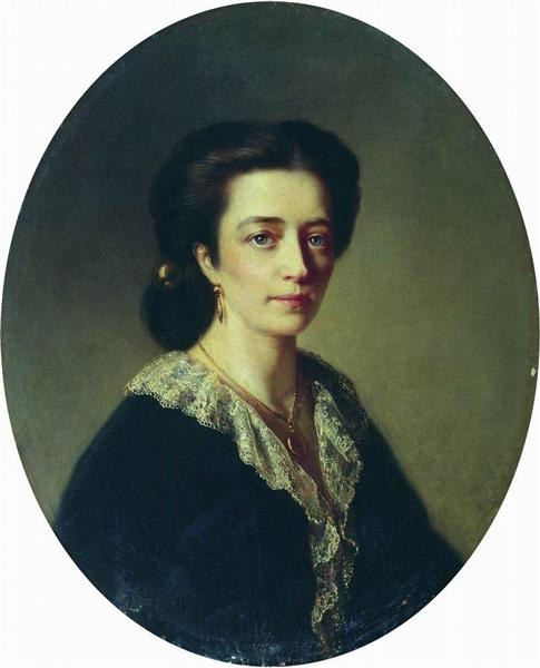 Дама в черном, 1864 - Константин Маковский