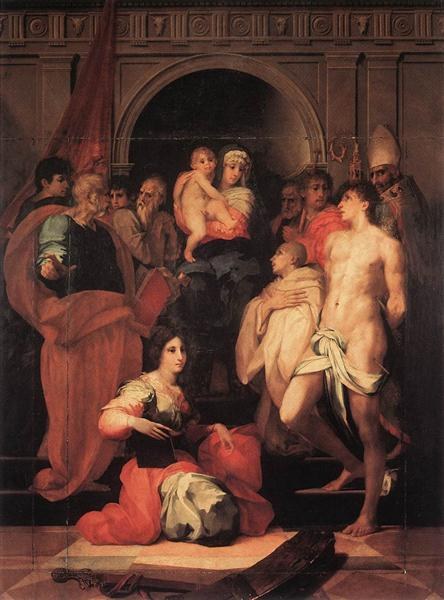 Мадонна на троне и десять святых, 1522