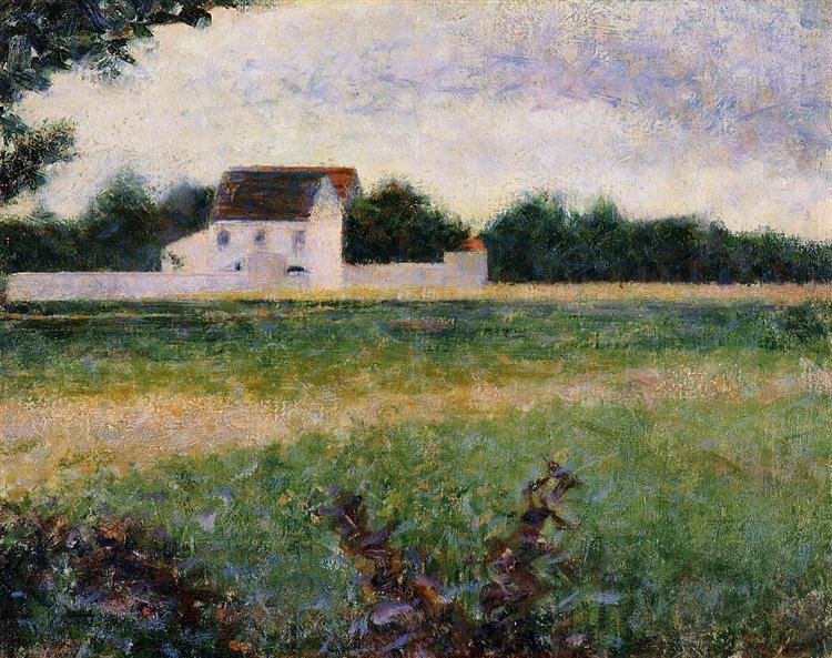 Пейзаж в Иль-де-Франс, 1881 - 1882 - Жорж Сёра
