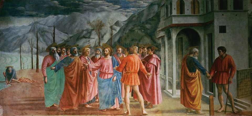 Деньги в дань (Капелла Бранкаччи), 1425