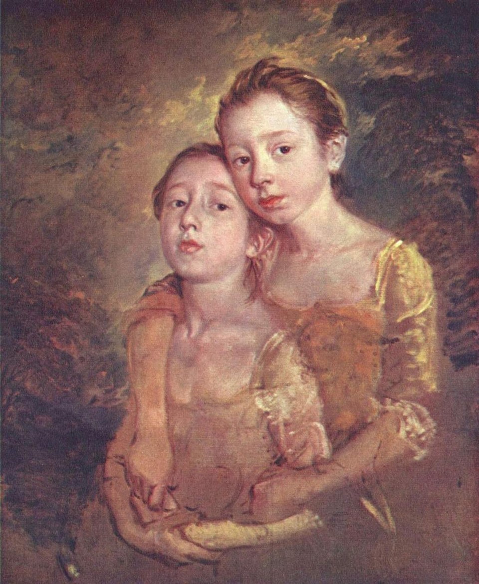 Портрет дочери художника с котом, c.1759