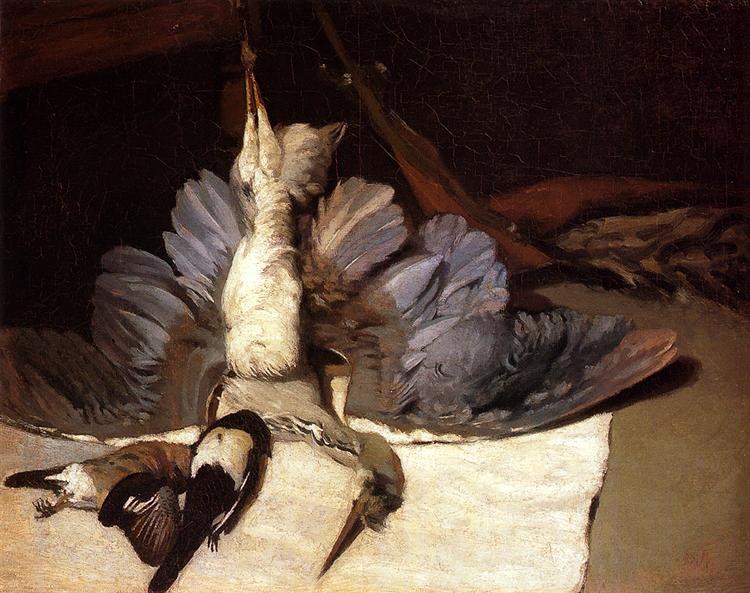 Натюрморт: Цапля с расправленными крыльями, 1867