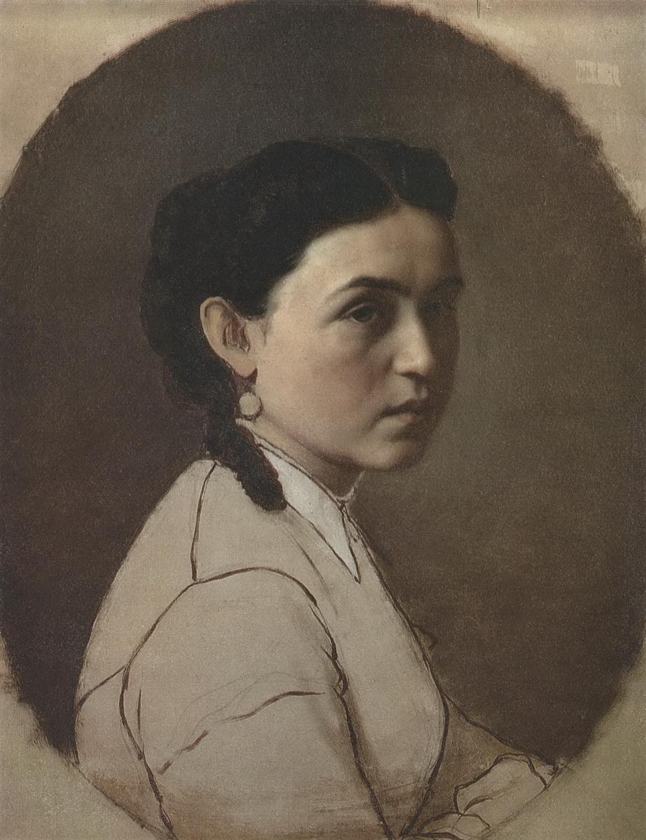 Портрет Е.Е.Перова, c.1860 - Василий Перов