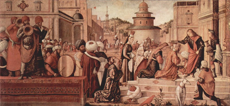 Святой Георгий крестит язычника, 1507