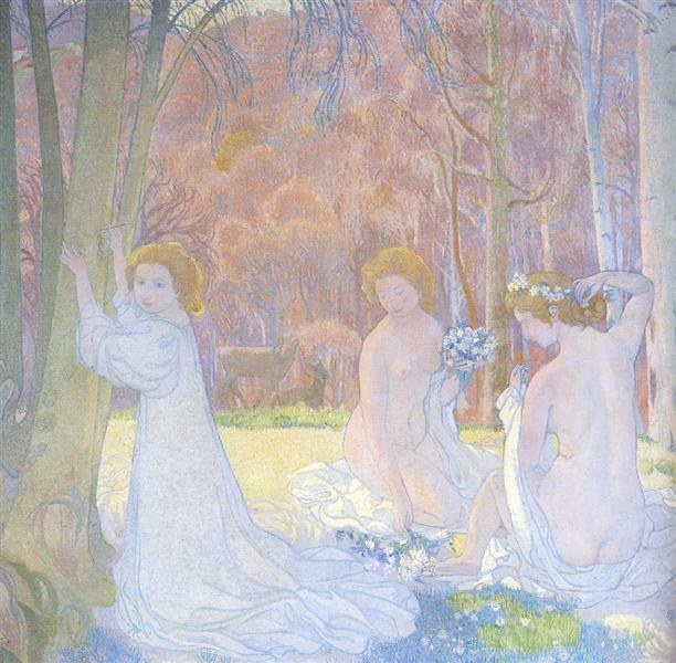 Фигуры в весеннем пейзаже, 1897