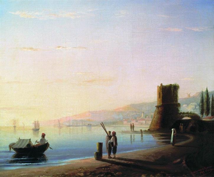 Пристань в Феодосии, 1840