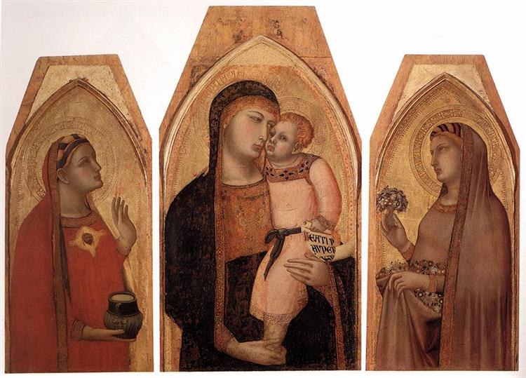 Мадонна с младенцем, Марией Магдалиной и святой Доротеей, 1325